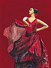 Flamenco Dancer Bailarina Orgullosa del Flamenco painting